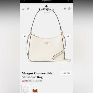Kate Spade Margot Cream Shoulder Bag